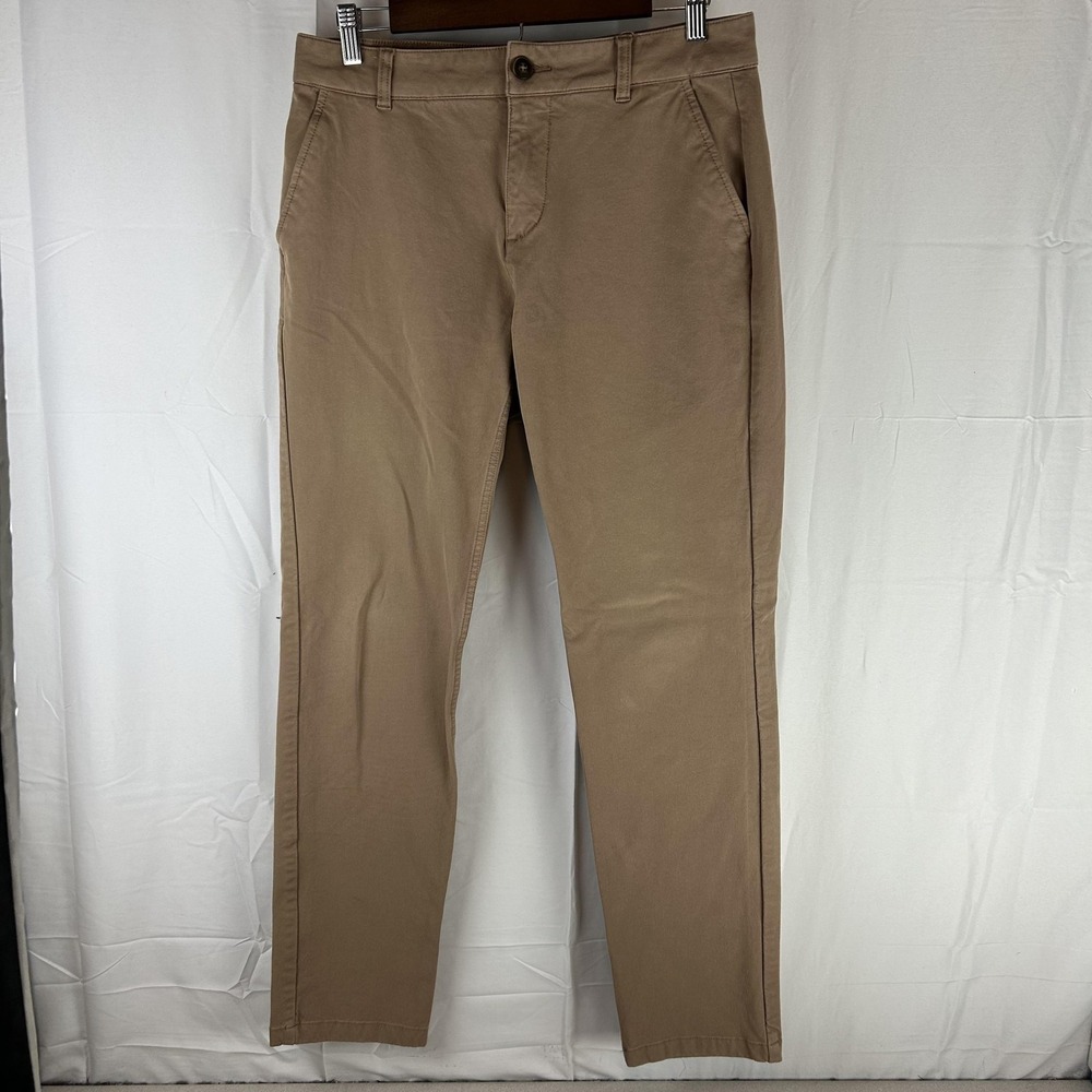 Mugsy Pants Mens 31x32 Beige Belmonts Stretch Chino‎ Tapered Casual Office